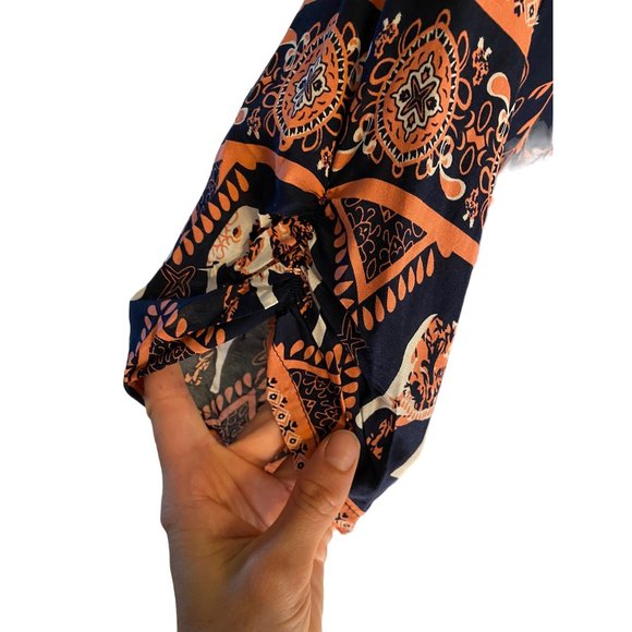 Blossom by P Peasant Top Elephant Print Women's M - Picture 8 of 11